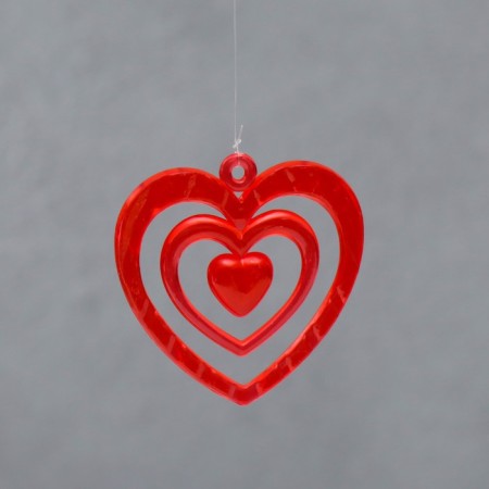 Wind Music Plastic "Heart" mix 4 tubes 10*1 cm 2 figures h = 52 cm-3