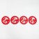 New Year's set of rings for napkins "Deer" 4 pcs, d = 9 cm, 100% p/e, felt