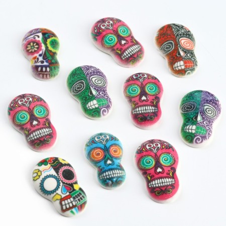 Halloween. Sprinking sugar medallions with a mixing picture: “skull”, for decor of cupcakes, cake, drinks, 20 g-2