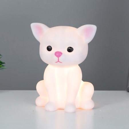 Night "cat" LED from batteries 3haaa white 11x14x18 cm Risalux-1