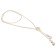 Beads "Pearls" Knot, ball No. 2,6,8,10, Milk color, l = 60 cm