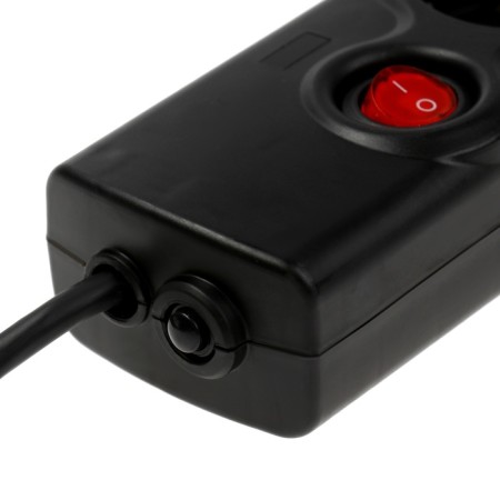 Luazon Lighting network filter, 5 outlets, 1.5 m, 3500 W, 3x1 mm2, 16 A, 220 V, with a fuse, black-5
