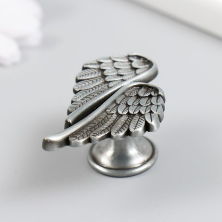Handway for the casket metal "Wings Angel" aged silver-1