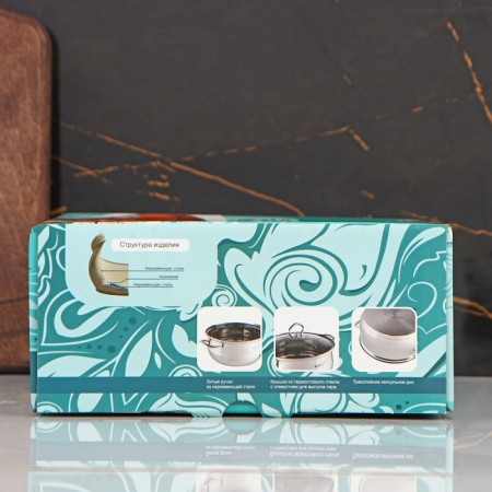 Poster "Lira" 2.2 l, d = 18 cm, capsule, glass cover, induction-4