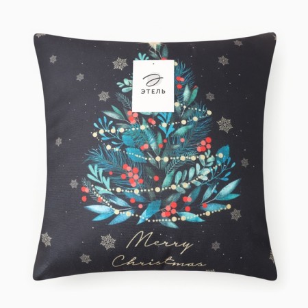 New Year's Ethel pillow "New Year's ball", 40*40 cm, 100% p/e, velor-4