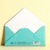 An envelope for money with a wooden element "Happy Birthday" Cake, 16.5 x 8 cm