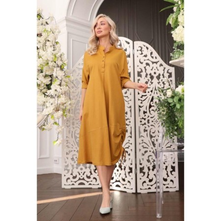 Female dress, size 46, mustard color