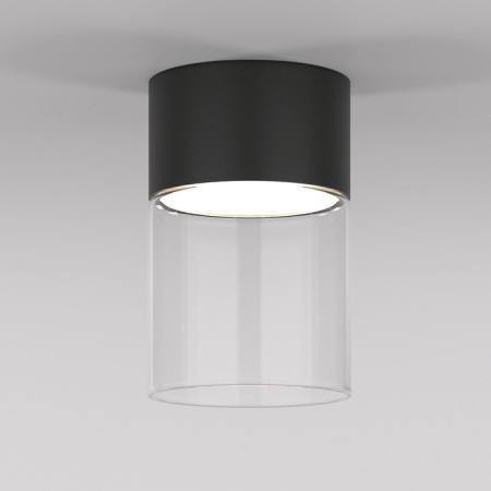 Lamp Ceiling accent Elektrostandard, Lumen LED 10 W, 80x80x120 mm, IP20, transparent, black color