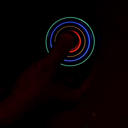Flying sail of UFO, a motion sensor, works from the battery, the color is blue-8