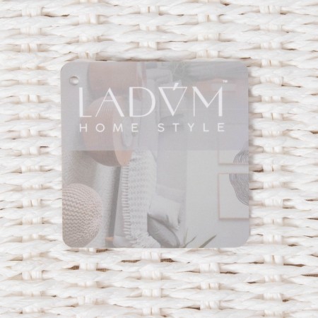 LadoM Belly basket "Classics", rectangular, 37 × 22 × 55 cm, white-5