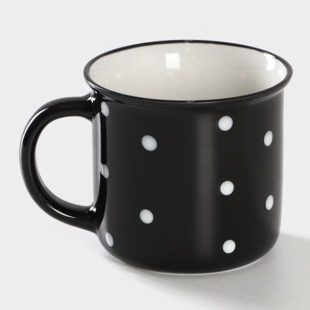 Mug Porcelain Dolyana "God's Laying", 370 ml, black color-2