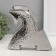 Souvenir Ceramics "Bending Horse" silver 5x20.5x20.5 cm