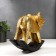 Souvenir Polystone "Elephant-rocking" Geometric patterns gold 23x23x8.5 cm