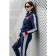 Female ishomine is a suit, size 44, dark blue color