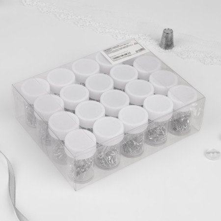 English pins, 19 mm, 50 pcs, silver color-2