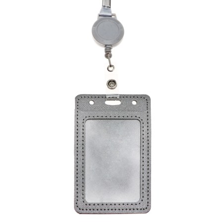 Baig-carman vertical leatherette, external 110x68mm, internal 85x54mm, tape 80x1.2cm, gray.-2