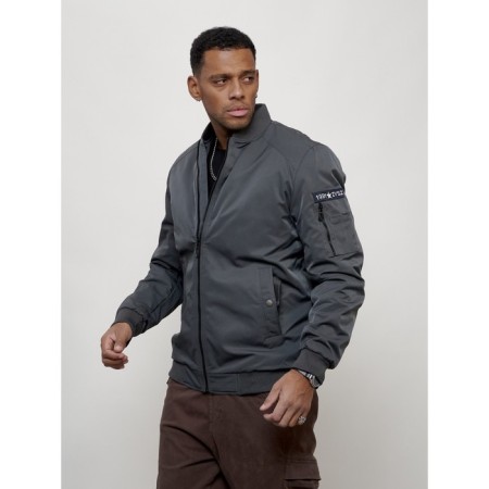 Male bomber, size 54, dark gray color-1