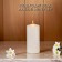 Set of candles - cylinders, set 3 pcs, white (4x5 cm, 4x9 cm, 5x11.5 cm)