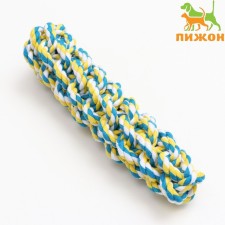 Wicker cable toy, up to 100 g, up to 20 cm, yellow/blue/white