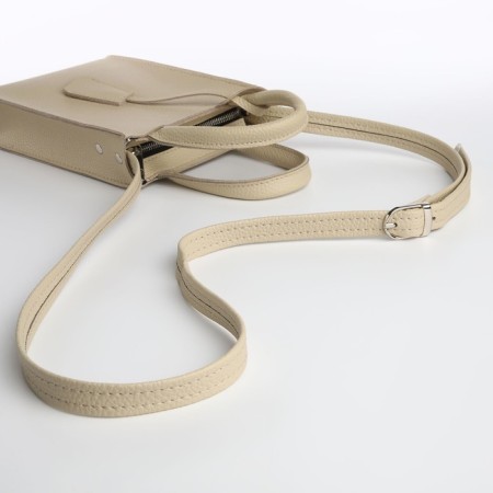 Women's bag over the shoulder Textura, small size, beige color-4