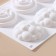 Form for mousse desserts and baking konfinetta "Karamella", silicone, 29.5 × 17.2 × 2.5 cm, 8 cells (d = 6.5 cm), white color