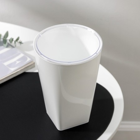 Kashpo for flowers with an insert "Grace", 1.4 l (800 ml), white color-2