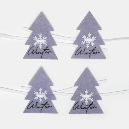 A set for the decor of the dining rooms "Christmas tree", 4 pcs, col. gray, 5.2x7 cm, 100% p/e, felt-2