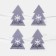 A set for the decor of the dining rooms "Christmas tree", 4 pcs, col. gray, 5.2x7 cm, 100% p/e, felt