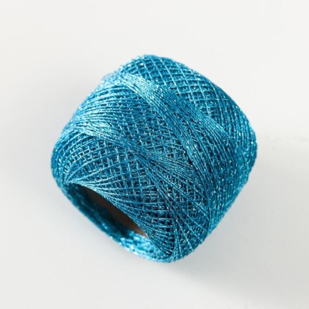 Yarn "Camelia" 70% polyester, 30% lurers 190m/20g (423 turquoise)-1