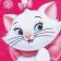 Apron with arm -offers "Marie", cats aristocrats, 49 x 39 cm