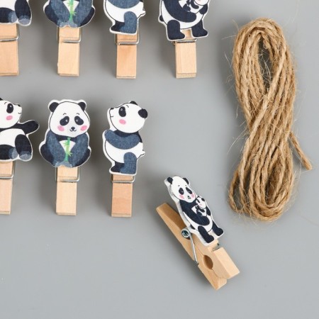 Decor for creativity tree "Procher. Panda" set 10 pcs 4.2x2.3x1.2 cm-1