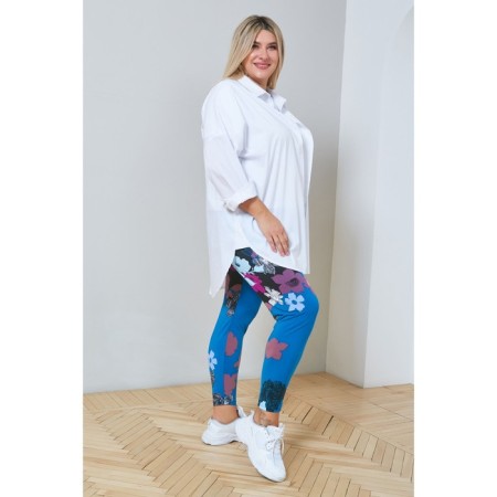 Female legins, size 56, blue color-2
