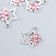 Decor for creativity metal, rhinestones "Star with a flower" silver 2x1.8 cm