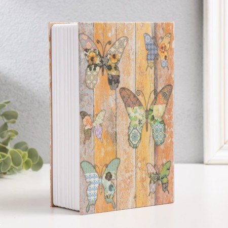Casket Book Plastic, Metal "Pachvorka butterflies" 5.5x12x18 cm-4