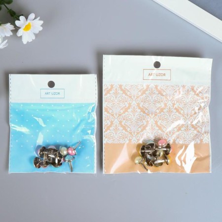 Brads for scrapbooking "half -dumping" set of 10 pcs mix 2.1x1.2x1.2 cm-2