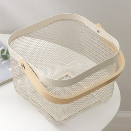 Universal Basket LADOM, 26.5 × 25.5 × 18 cm, white color-2
