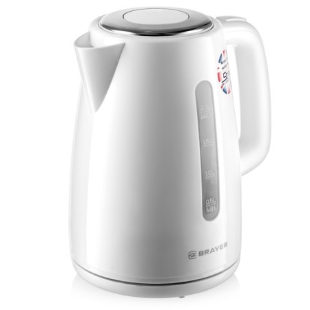 Electric kettle Brayer 1058BR-WH, plastic, 2 l, 2200 watts, white-1