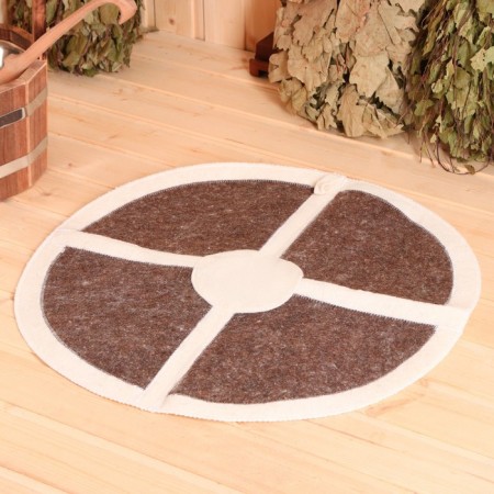 Gift set 4 objects of brown "Crusader" (hat, rug, mitten, slippers)-1