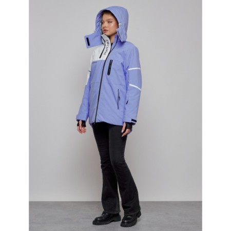 Ski jacket female, size 48, lilac color-17