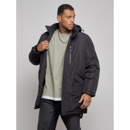 Extensive male winter park, size 58, black color-7