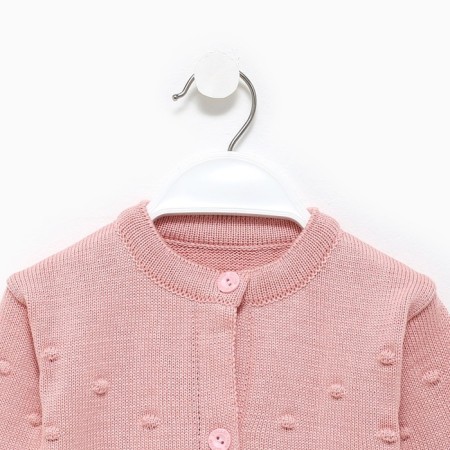 Cardigan Knitted baby I, height 68-74 cm, pink color-1