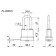 The castle of the hinged Fuaro PL-3650 LS, 50 mm, a long handle, 3 English. Key