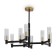 Suspended lamp Freya Fr5167PL-09B Ambra, 760x760x558 mm, E14, 9x40W, black color
