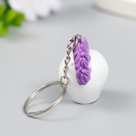 Брелок пластик "Череп с ирокезом" МИКС 2,5х3х4 см-3