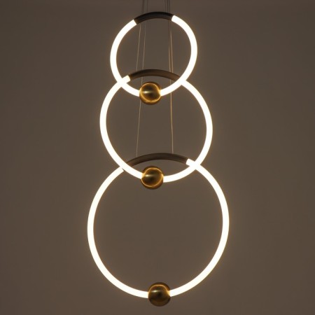 Bayerlux lamp "Rings" LED 120W black-gold 47x8x93 cm-2