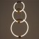 Bayerlux lamp "Rings" LED 120W black-gold 47x8x93 cm