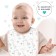 Bibs laid the children's baby, 17x20 cm (packing 10 pcs., Pink edging)