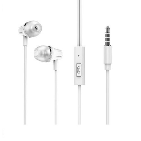 Headphones Borofone M21 Graceful, vacuum, microphone, jack 3.5 mm, cable 1.2 m, white-1