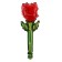 Foil ball 18 "Rose on a stick", the color is red