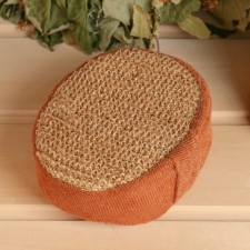 A washcloth from rams, voluminous, oval with cotton, 10*15*5 cm.